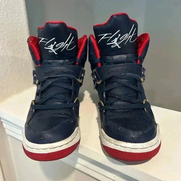 Nike Air Jordan flight 45 High Top Blue White Gym Red Size 5.5Y CZ8768 400 - Picture 7 of 10